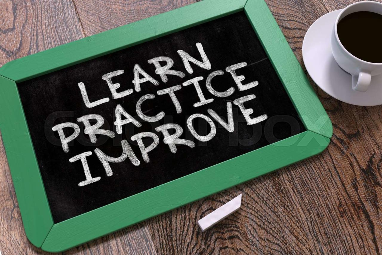 Learn Practice Improve. Chalkboard. | Stock image | Colourbox Learn Practice Improve. Chalkboard. | Stock image | Colourbox