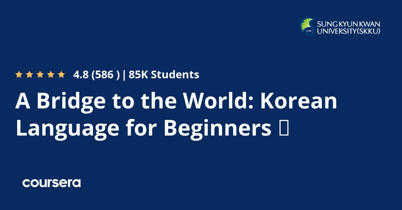 How to learn korean online free courses