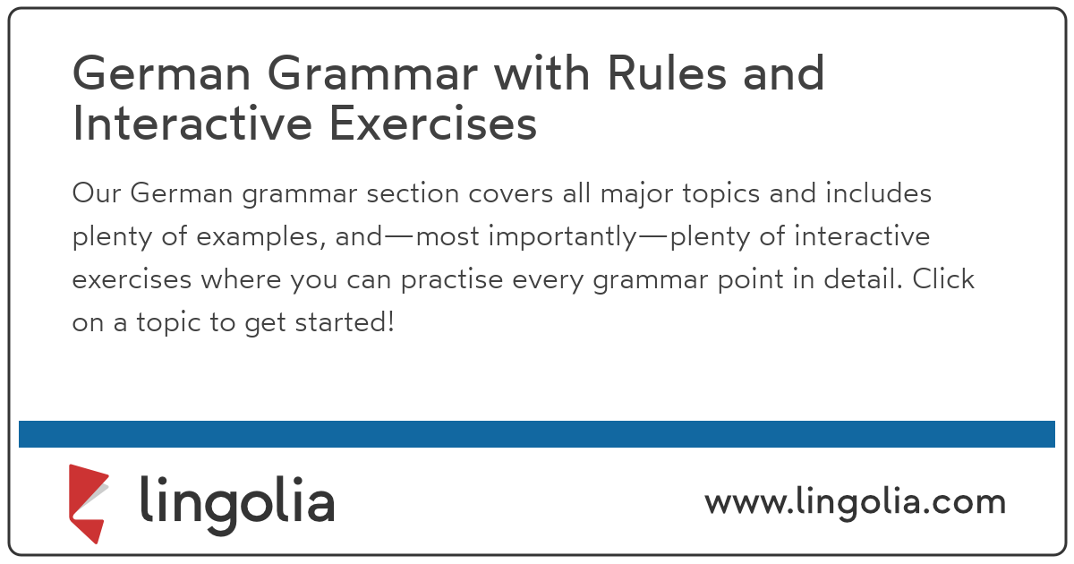 German Grammar: Best Way To Learn It Through Basic Rules